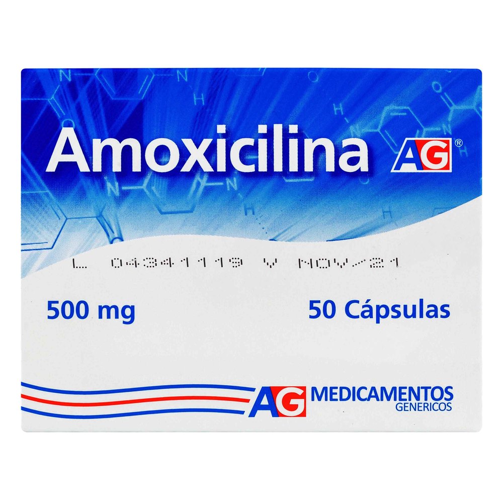 (F) AMOXICILINA 500 MG 50 CAPSULAS AG