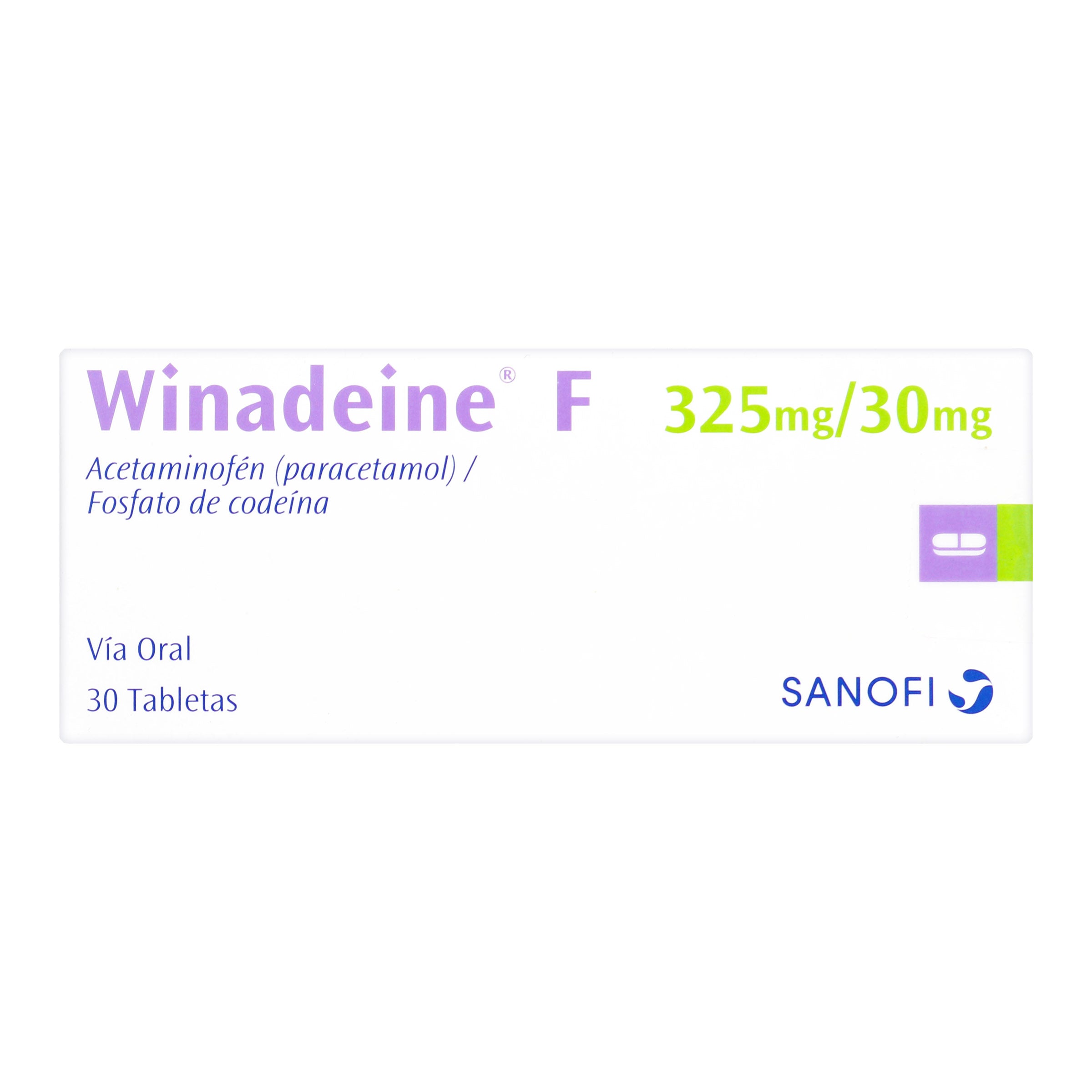 (F) WINADEINE F 325_30 MG 30 TABLETAS