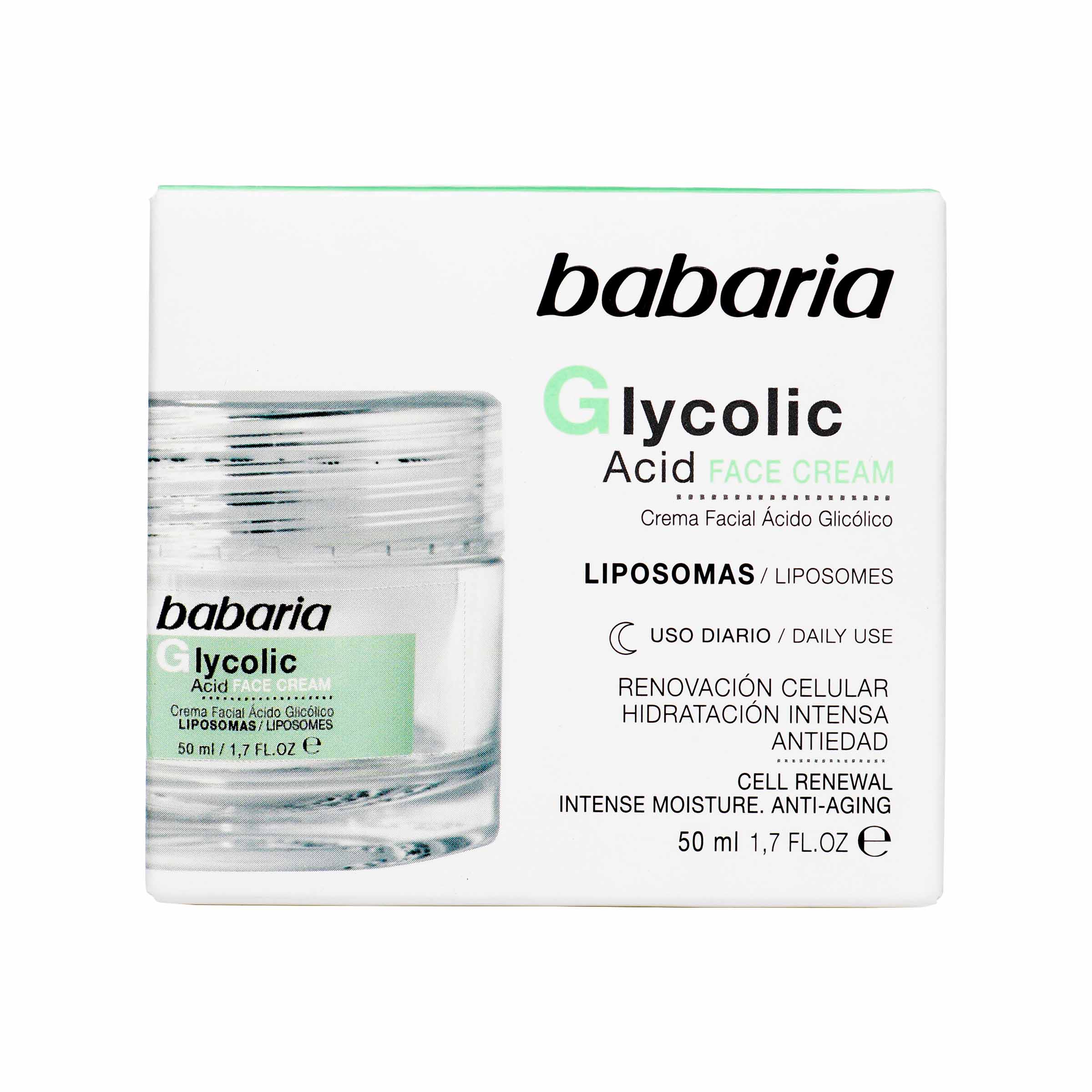 CREMA FACIAL BABARIA GLYCOLIC ACID 50 ML