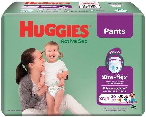 PAÑAL HUGGIES PANTS ACTIVE ET. 4 XG 30