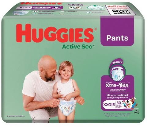PAÑAL HUGGIES PANTS ACTIVE SEC ET. 5 XXG 30