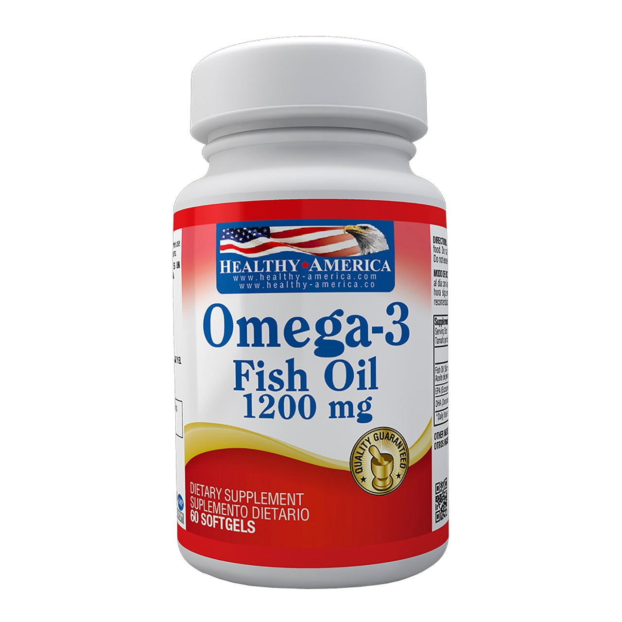 OMEGA-3 FISH OIL 1200 MG 60 SOFTGELS HEALTHY - Uno A Droguerias
