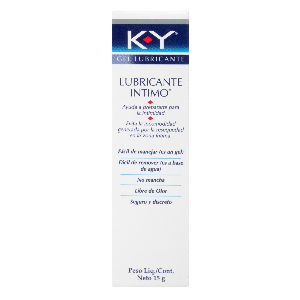 Lubricante Intimo K-y Gel 15 gr | Uno A Droguerias