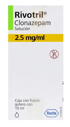 Rivotril 2,5 mg gotas 20 ml (clonazepam) — medicamento de control especial, solo con fórmula médica