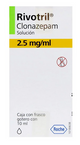 Rivotril 2,5 mg gotas 20 ml (clonazepam) — medicamento de control especial, solo con fórmula médica
