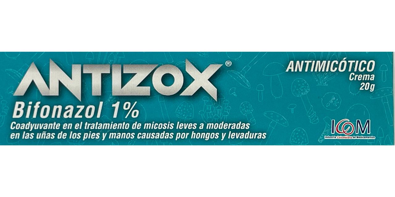 Antizox Bifonazol 1% Crema 20 g — crema antimicótica para hongos en la piel