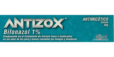 Antizox Bifonazol 1% Crema 20 g — crema antimicótica para hongos en la piel