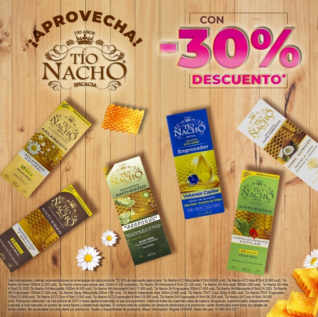 ¡Ofertas del mes Tío Nacho! 30%OFF