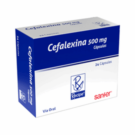Cefalexina 500 mg Bussie Caja x 24 Cápsulas