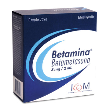 Betamina 8mg/2mL betametasona fosfato disódico 10 ampollas inyectable — ICOM