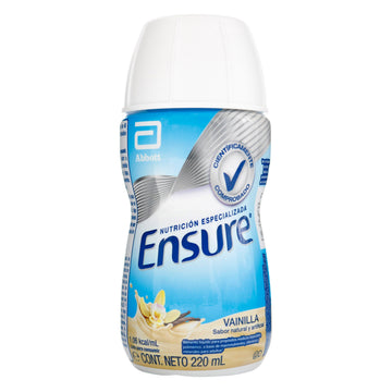 Ensure Líquido Vainilla botella 220 ml - Suplemento nutricional completo Abbott