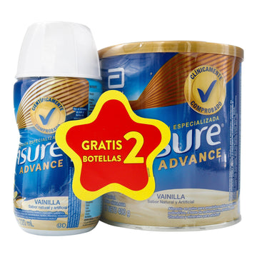 Ensure Advance Vainilla 400 g polvo + 2 botellas Ensure Advance Líquido 220 ml Abbott suplemento nutricional