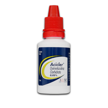 Acicler oximetazolina 0.05% gotas nasales adultos frasco 15 mL — ICOM