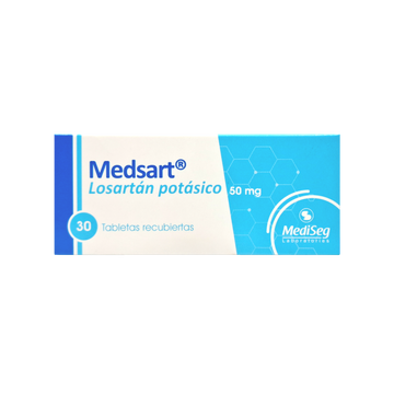 Medsart 50mg losartán potásico 30 tabletas — Mediseg Laboratories