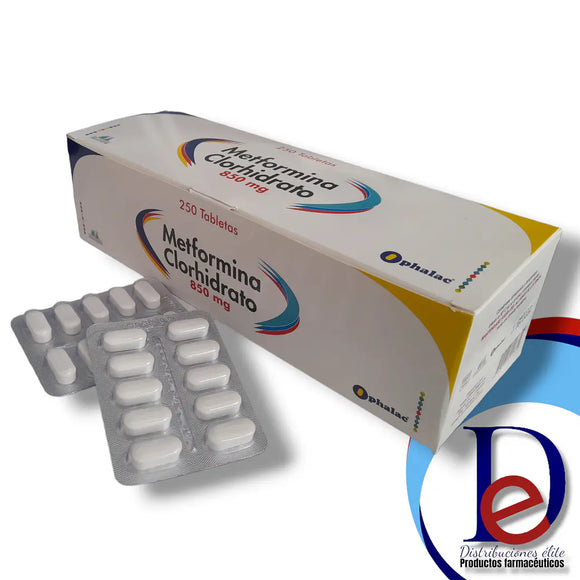 Metformina 850mg 250 Tabletas — Anglopharma