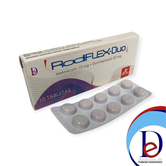 Rodiflex Duo Meloxicam Esomeprazol 10 tabletas — Ruecam