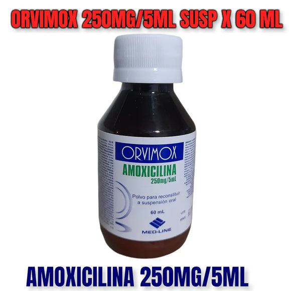 Orvimox Amoxicilina 250mg/5ml 60ml — Med Line