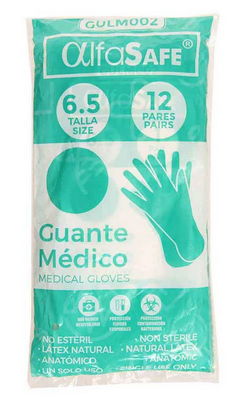 (F) GUANTE CIRUGIA ALFA 6 1-2 12 UDS - 1 UNIDADES