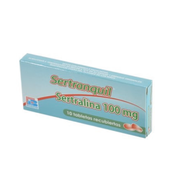 Sertranquil Sertralina 100mg 10 Tabletas recubiertas — Bioquifar