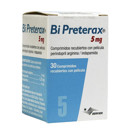 Bi Preterax perindopril indapamida 30 comprimidos — Servier