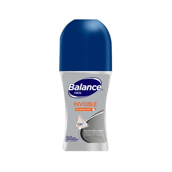 Desodorante Balance Roll-On Invisible para Hombre 50 ml x 2 unidades