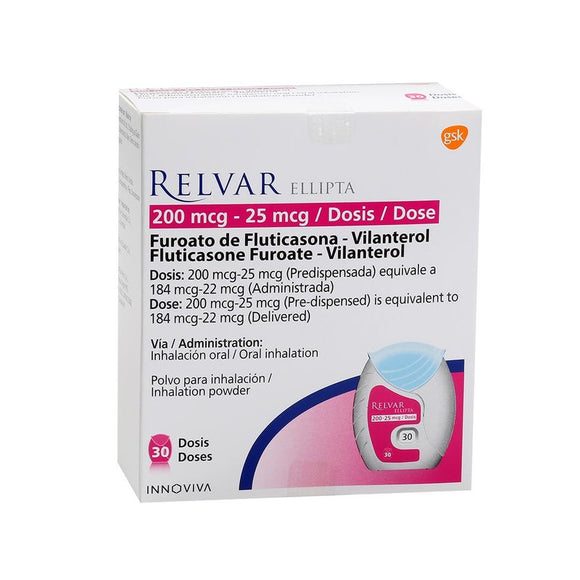 Relvar Ellipta 200/25mcg 30 Dosis - GlaxoSmithKline