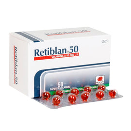 Retiblan 50.000 UI Vitamina A (Retinol palmitato) 50 cápsulas blandas — Procaps