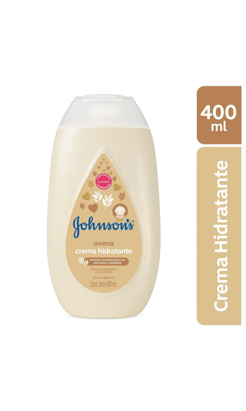 Crema Johnson's Baby Avena Natural 400 ml - Crema corporal hidratante para bebé con extracto de avena