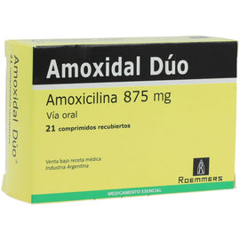 Amoxidal Duo 875mg amoxicilina + ácido clavulánico 21 comprimidos — Megalabs