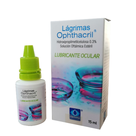 Ophthacril Hidroxipropilmetilcelulosa 0.3% gotas oftálmicas 15ml — Especialidades Oftalmológicas