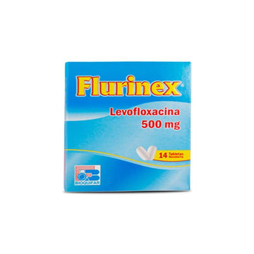 Flurinex levofloxacina 500mg 14 tabletas recubiertas — Bioquifar