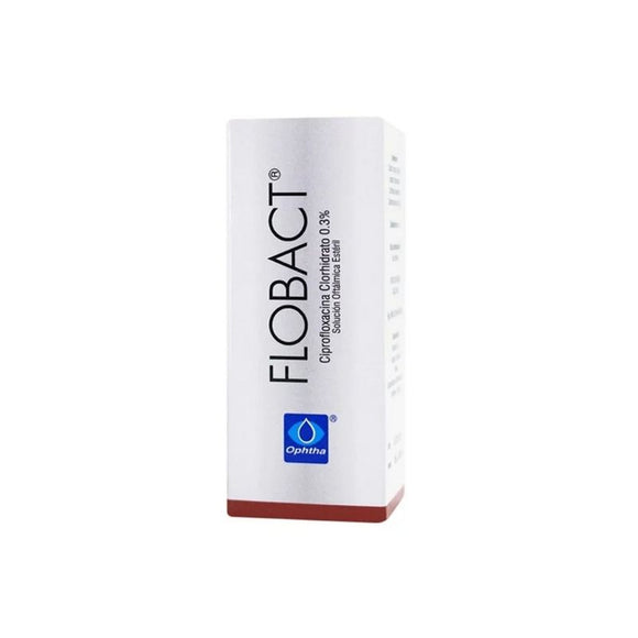 Flobact Gotas Oftálmicas Ciprofloxacina 0.3% Frasco 5 mL — Especialidades Oftalmológicas