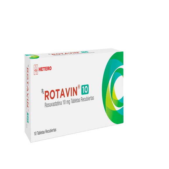 Rotavin 10mg Rosuvastatina 30 Tabletas — Hetero Seven Pharma