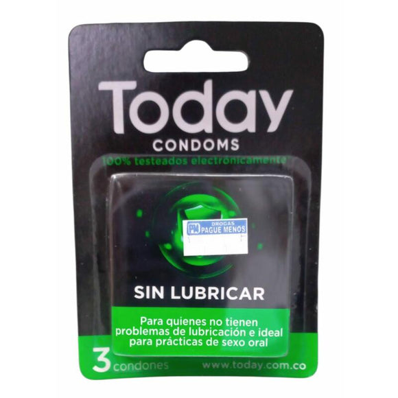 Preservativo Today Sin Lubricante 3 Unidades Haleon