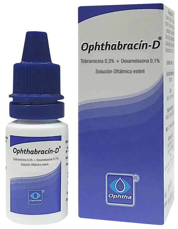 Ophthabracin D Tobramicina + Dexametasona Gotas Oftálmicas 5 mL — Especialidades Oftalmológicas S.A.