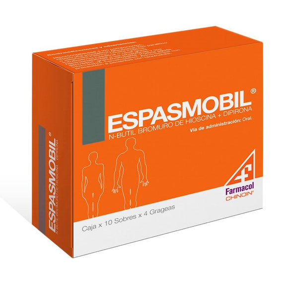 Espasmobil 40 tabletas (dipirona + hioscina) — Farmacol Chinoin