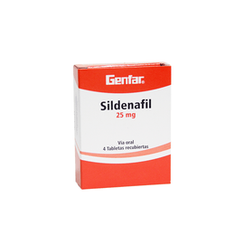 Sildenafil 25mg caja 4 tabletas — Genfar