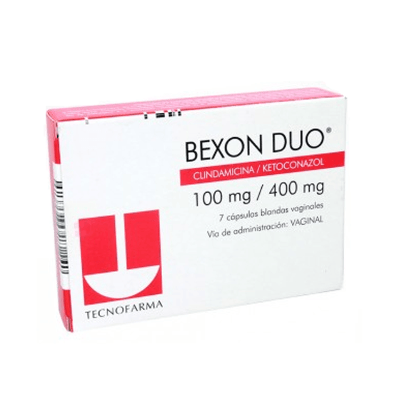 Bexon Duo cápsulas blandas vaginales Clindamicina 100mg Ketoconazol 400mg x7 — Tecnofarma