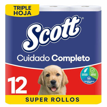 Papel Higiénico Scott Cuidado Completo triple hoja paquete 30 unidades