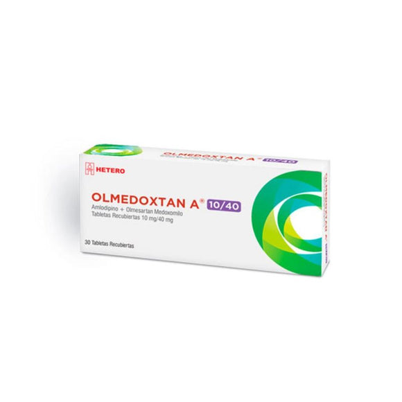 Olmedoxtan A 40/10 mg Olmesartán + Amlodipino 30 Tabletas — Hetero Seven Pharma