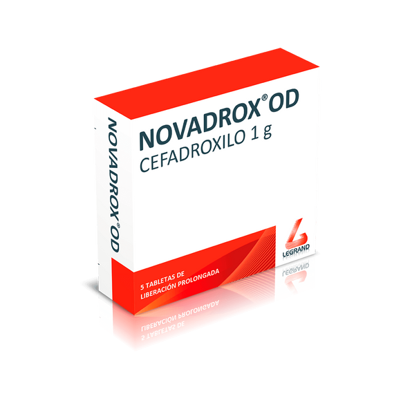 Novadrox OD Cefadroxilo 1g 5 tabletas — Laboratorios Legrand