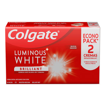 2 Crema Dental Colgate Luminous White 75ml Eco Pack — Colgate-Palmolive