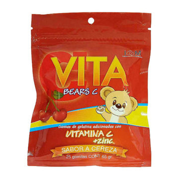 Gomas Vitabears C + Zinc sabor cereza por 25 unidades - suplemento dietario con vitamina C y zinc