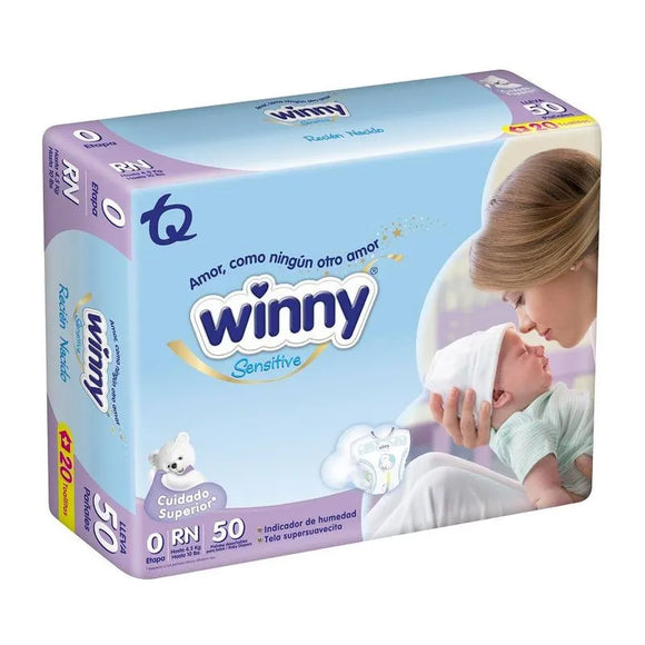 Pañal Winny Sensitive Gold Etapa 0 recién nacido — Tecnoquímicas