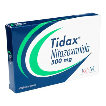 Tidax nitazoxanida 500mg 6 tabletas recubiertas — ICOM