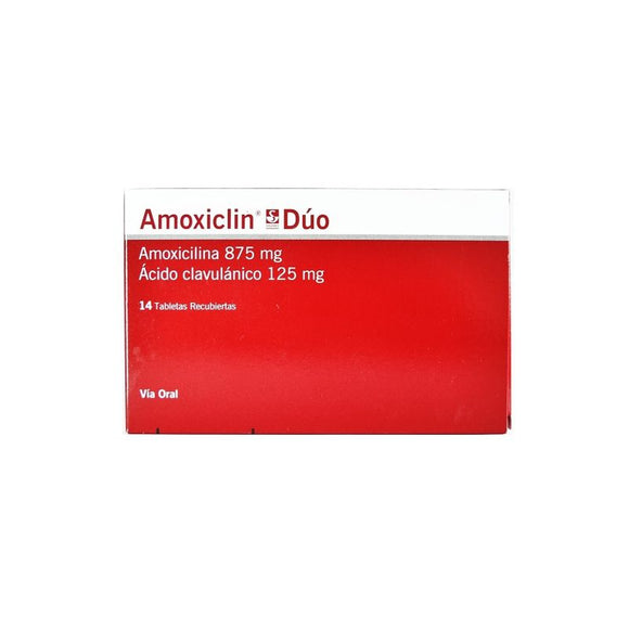 Amoxiclin Duo 875mg/125mg 14 tabletas — Siegfried S.A