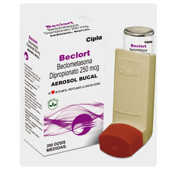 Beclort 250mcg beclometasona aerosol bucal 200 dosis — Cipla