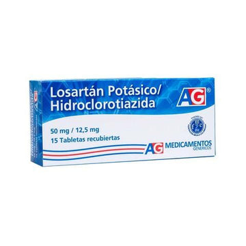 Losartan 50 mg + Hidroclorotiazida 12.5 mg 15 Tabletas — Lafrancol