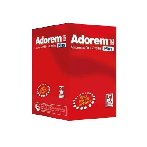 Adorem Plus acetaminofén cafeína 20 tabletas — Laboratorios Siegfried