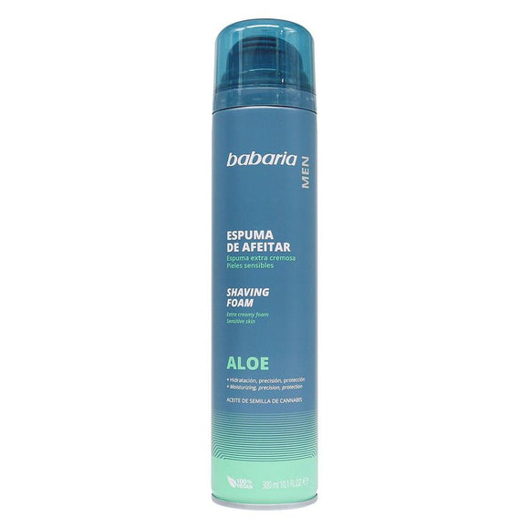 Espuma de afeitar Babaria con Aloe Vera 300 ml, envase spray